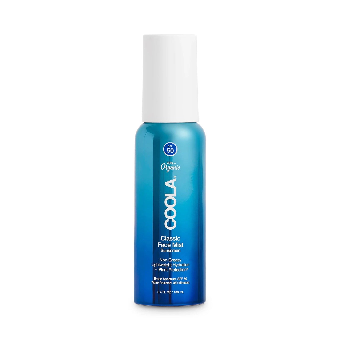Coola Classic Face Mist Sunscreen with Plant Protection SPF 50, 3.4-ounce Can