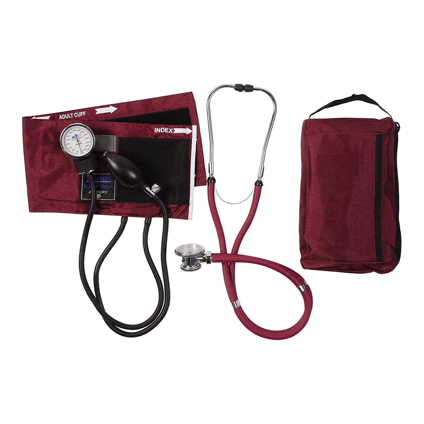 Mabis MatchMates Aneroid Sphygmomanometer and Stethoscope Blood Pressure Kit