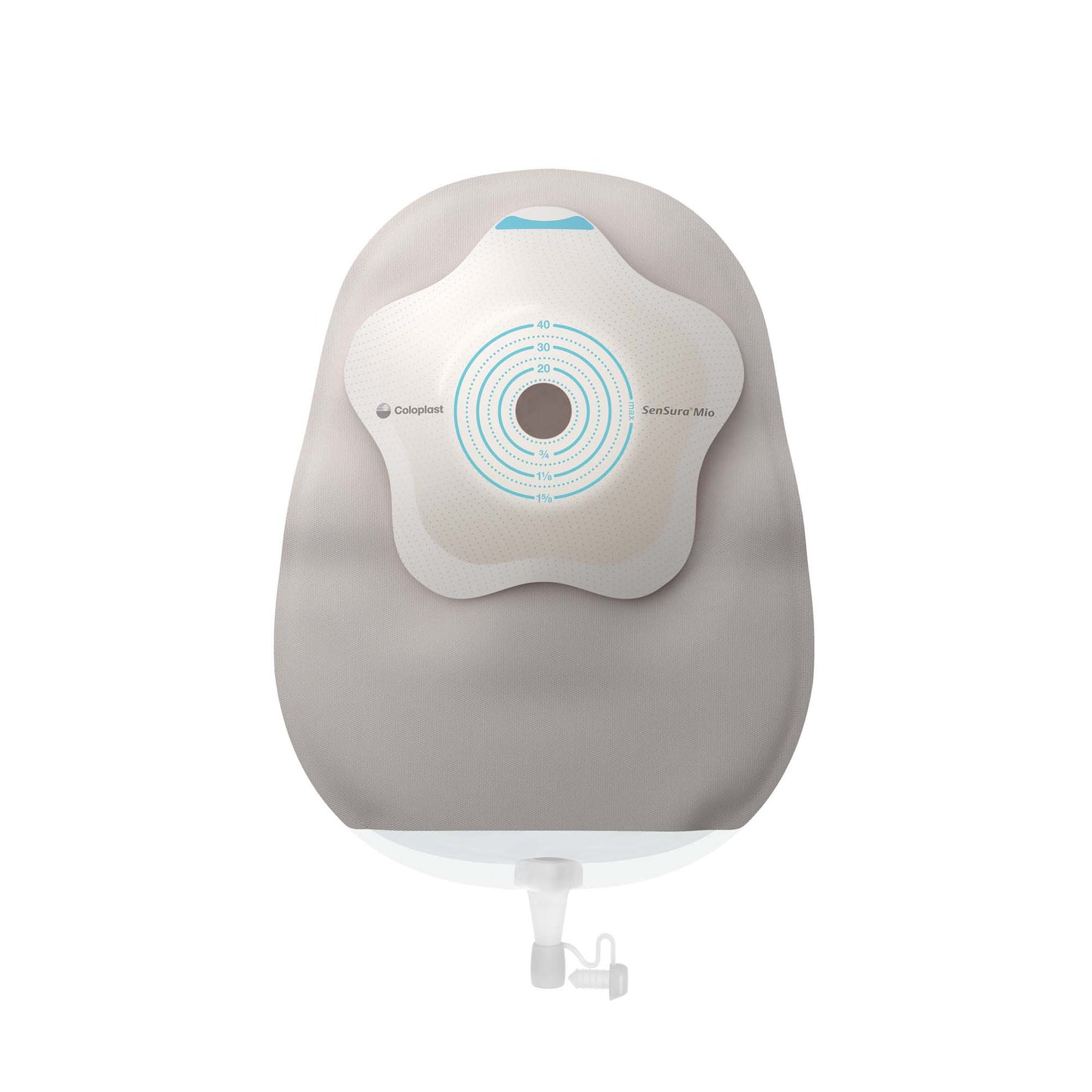 SenSura Mio Convex Flip 1-Piece Gray Urostomy Pouch, 30mm Stoma