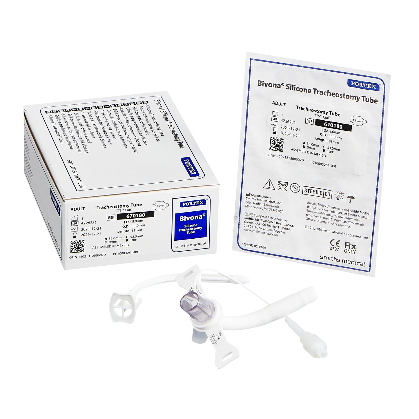 Bivona TTS™ Tracheostomy Tube, Size 8