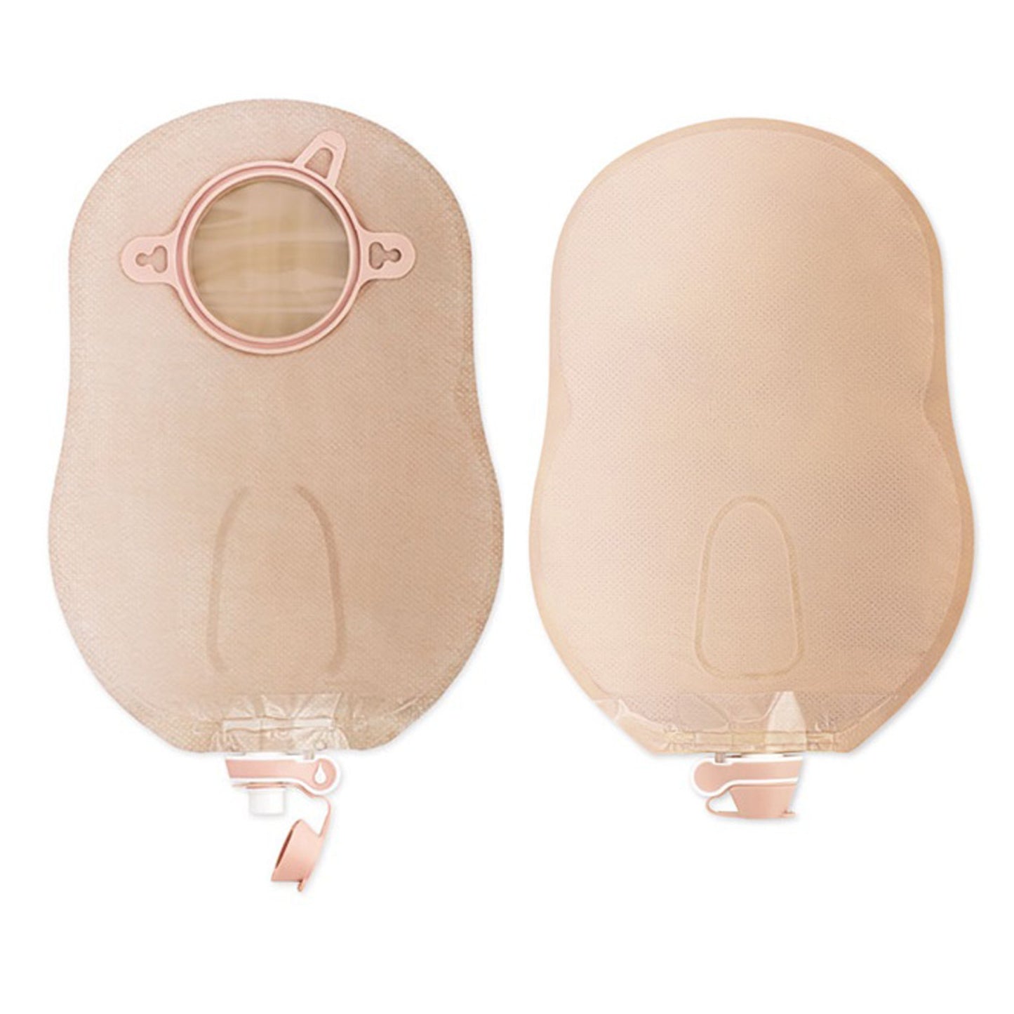 New Image™ 18414 Two-Piece Beige Urostomy Pouch, 70 mm Flange, Blue Match