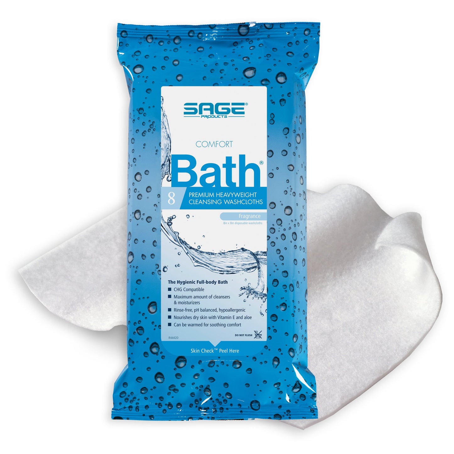 Comfort Bath Cleansing Washcloths, Heavyweight, Soft Pack