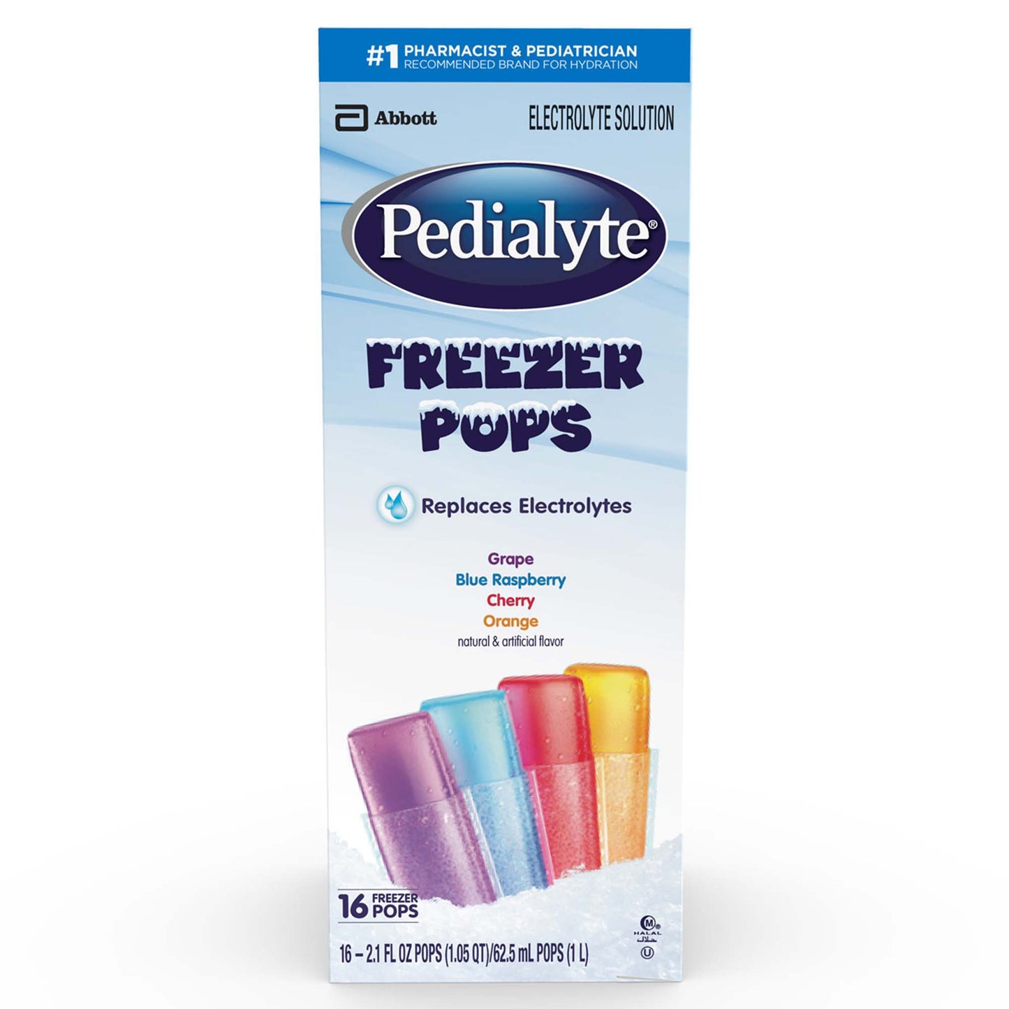 Pedialyte Freezer Pop Electrolyte Solution, Assorted Flavors