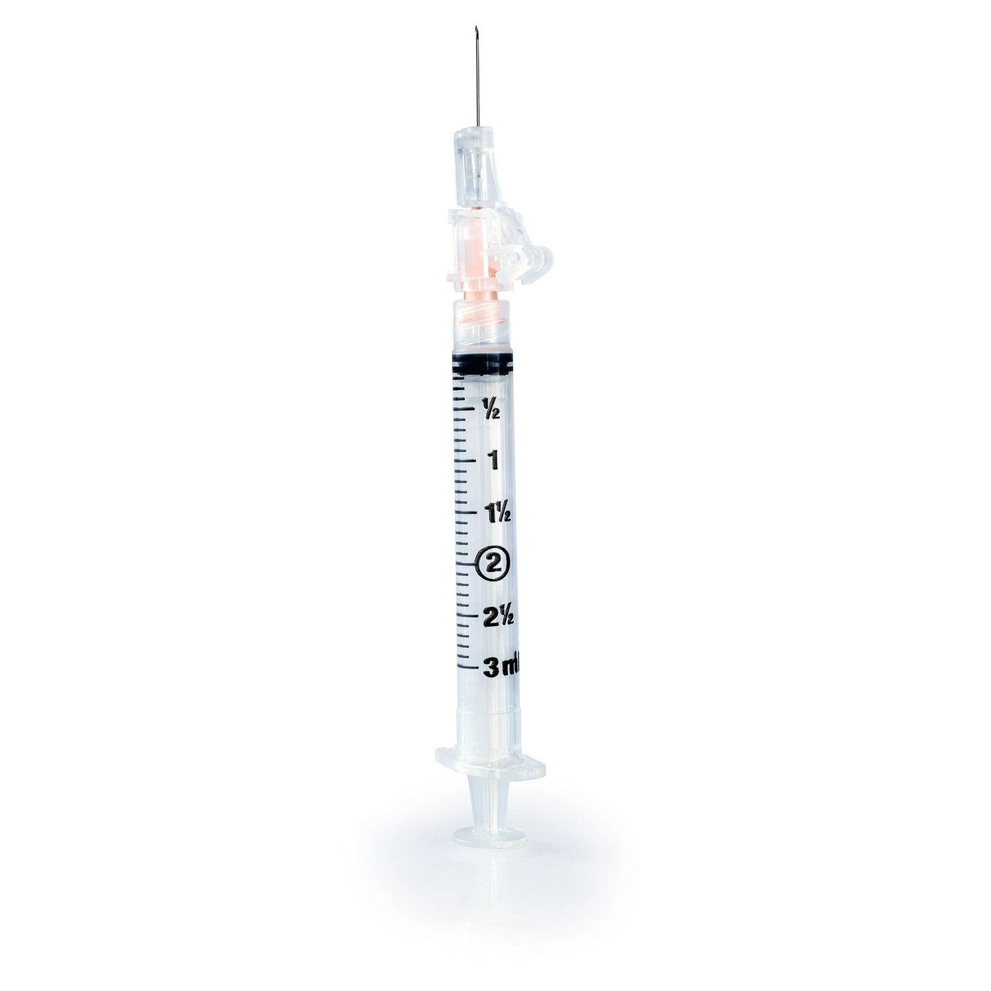 Safety Hypodermic Syringe with Needle McKesson Prevent SG 3 mL 5/8 Inch 25 Gauge Sliding Safety Needle Thin Wall