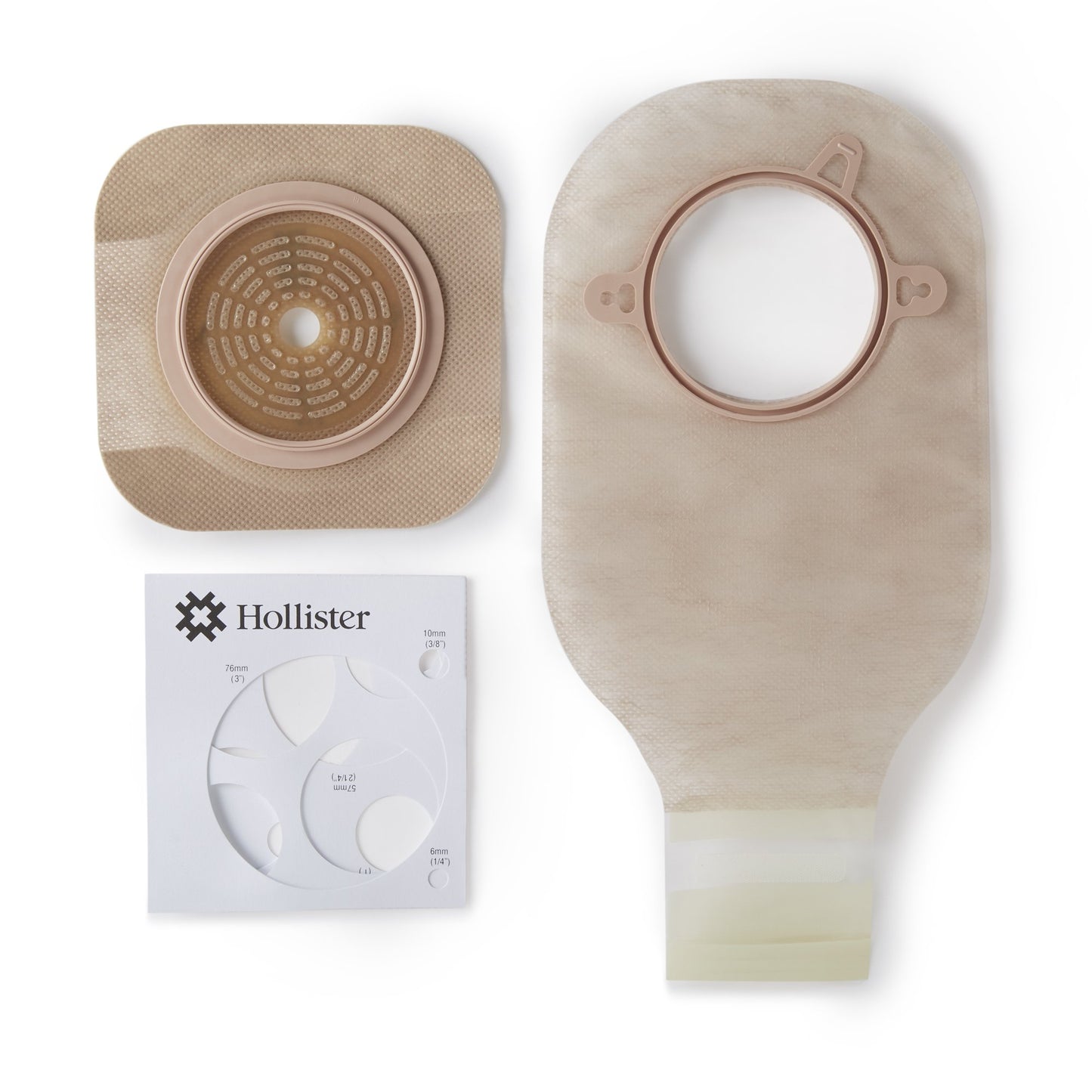 New Image™ 19004 Two-Piece Ileostomy/Colostomy Pouch, 70mm Flange, Blue Match