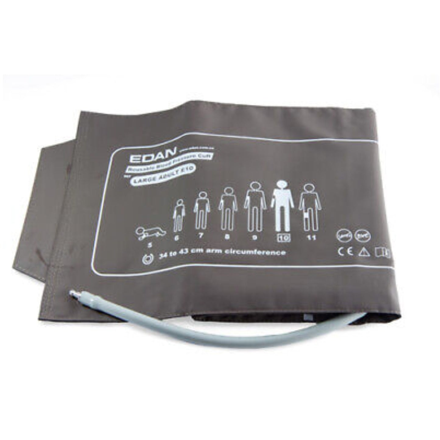 Reusable Blood Pressure Cuff M-Series 33 to 47 cm Arm Cloth Fabric Cuff Large Adult Cuff
