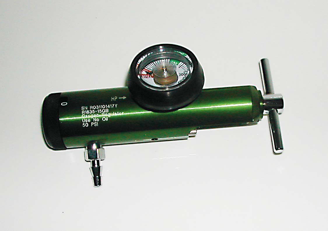 Oxygen Regulator Click Style 0 - 15 LPM Barb Outlet CGA-870