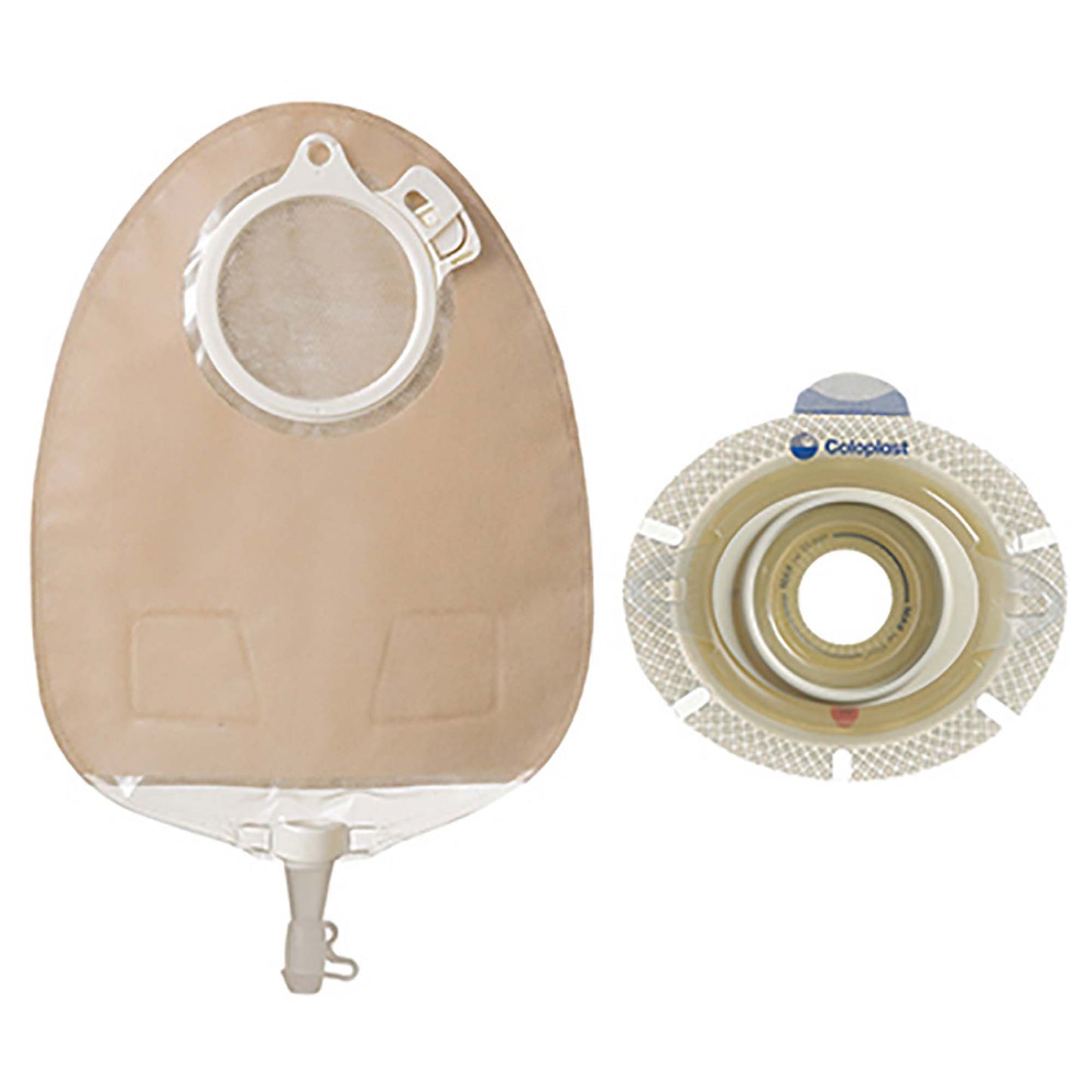 Urostomy Pouch Assura Two-Piece System 10-1/4 Inch Length Flat, Trim to Fit 3/8 to 2-3/4 Inch Stoma Drainable