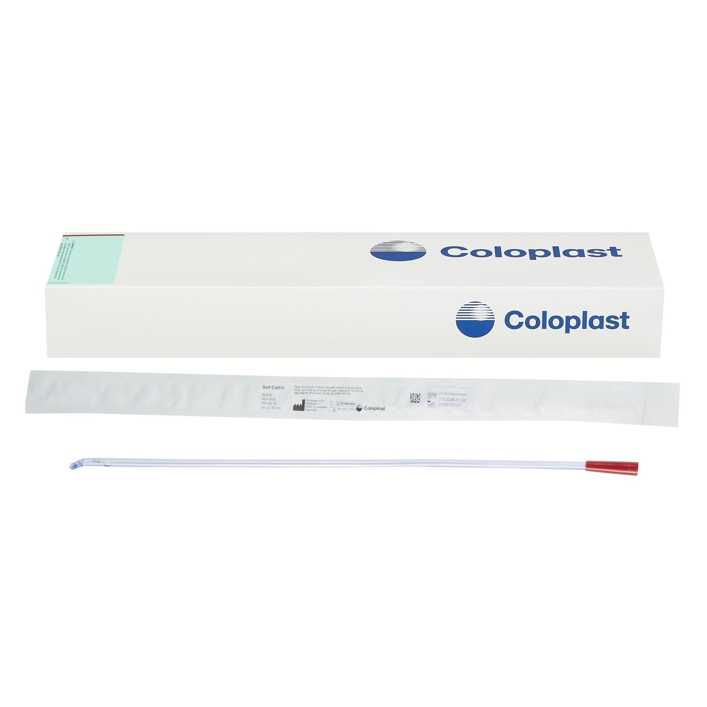 Urethral Catheter Self-Cath Coude Olive Tip Uncoated PVC 18 Fr. 16 Inch Length