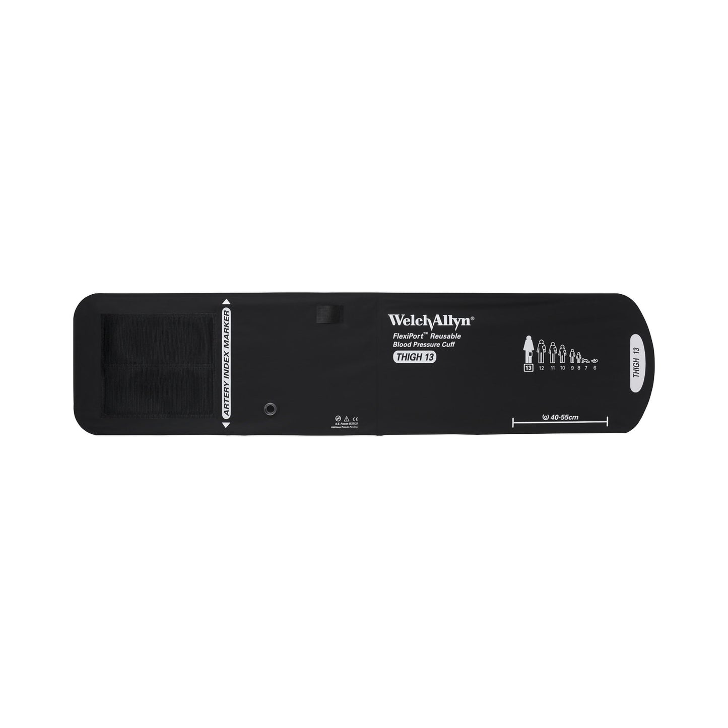 FlexiPort Reusable Blood Pressure Cuff, Extra Large, Black