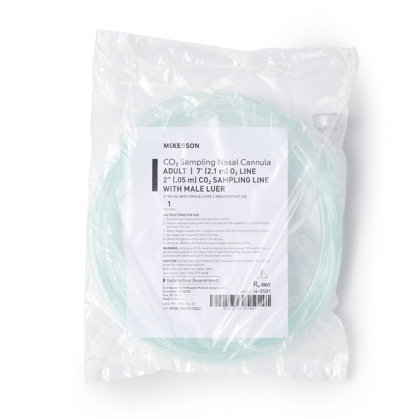 McKesson ETCO2 Nasal Sampling Cannula with O2 Delivery