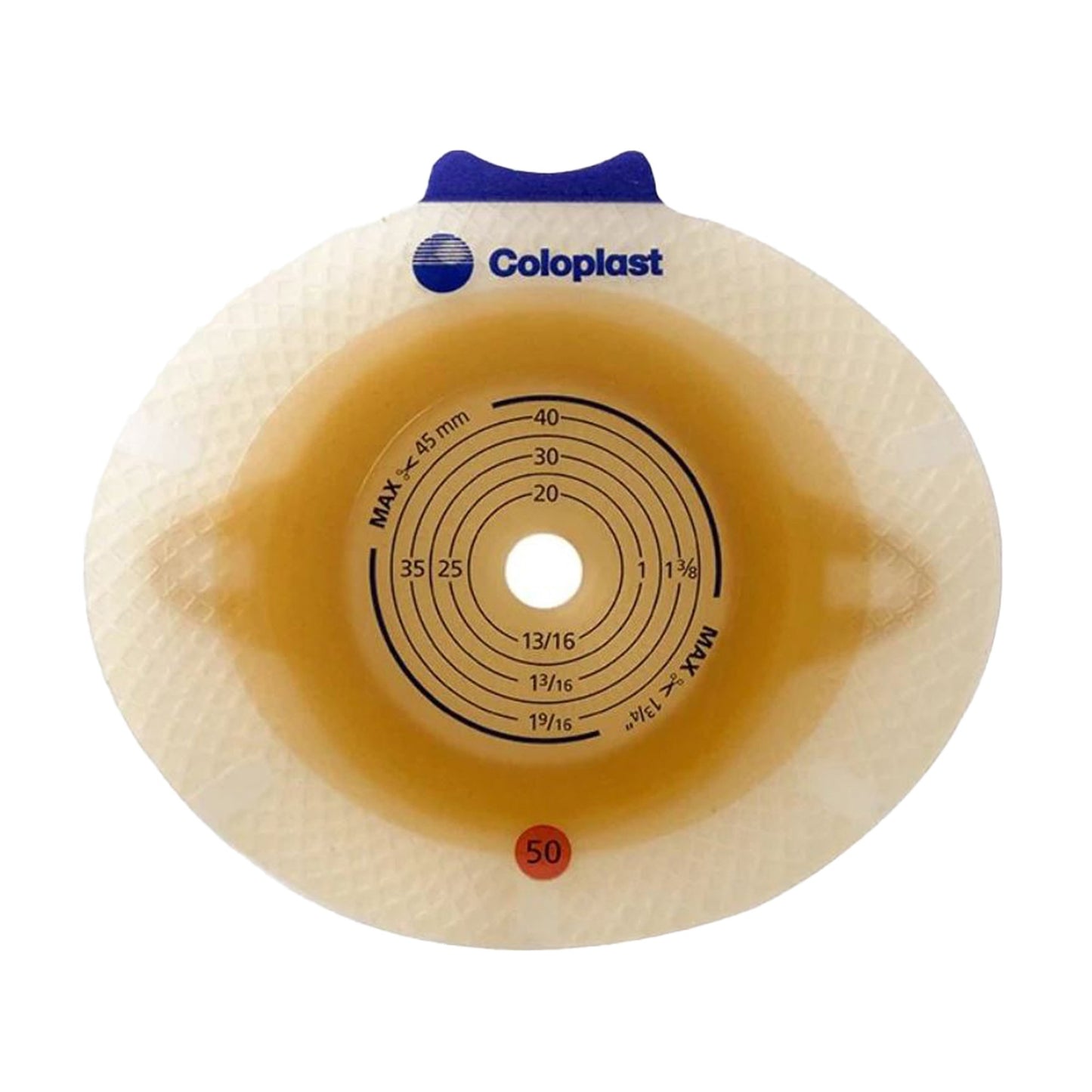 SenSura Click Flat Barrier Ostomy Barrier, 40 mm Stoma Opening, Blue Match