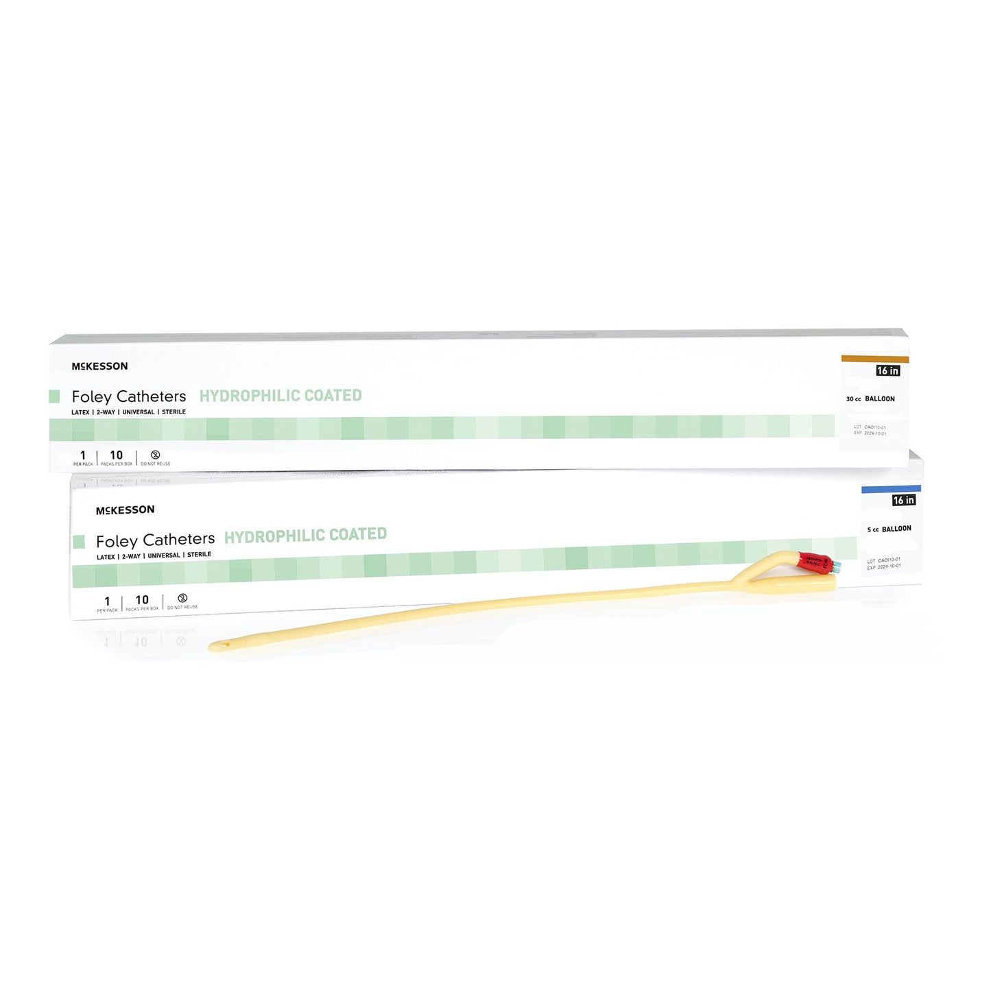 McKesson Hydrophilic Coated Foley Catheter, 16 Fr., Coud