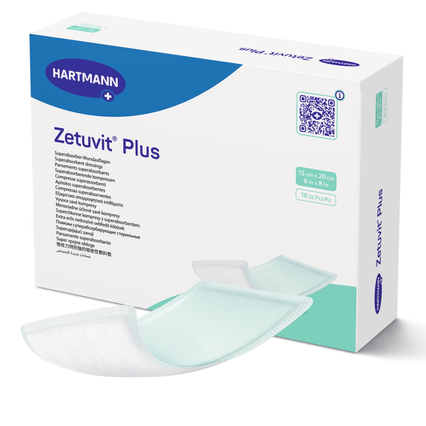 Zetuvit Plus Sterile Superabsorbent Dressing, 6 x 8 Inch