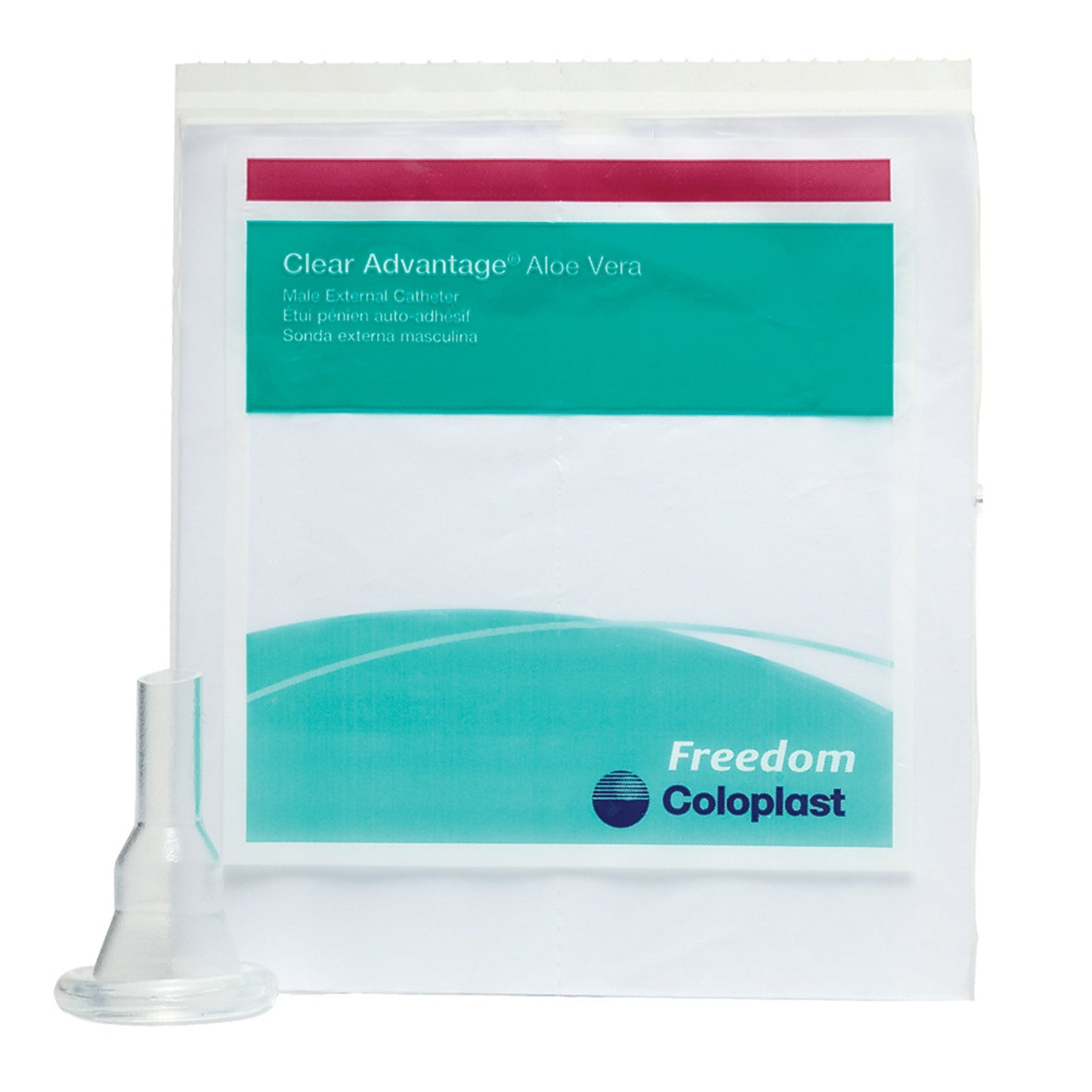 Freedom Clear LS Male External Catheter, Self-Adhesive Strip, Large