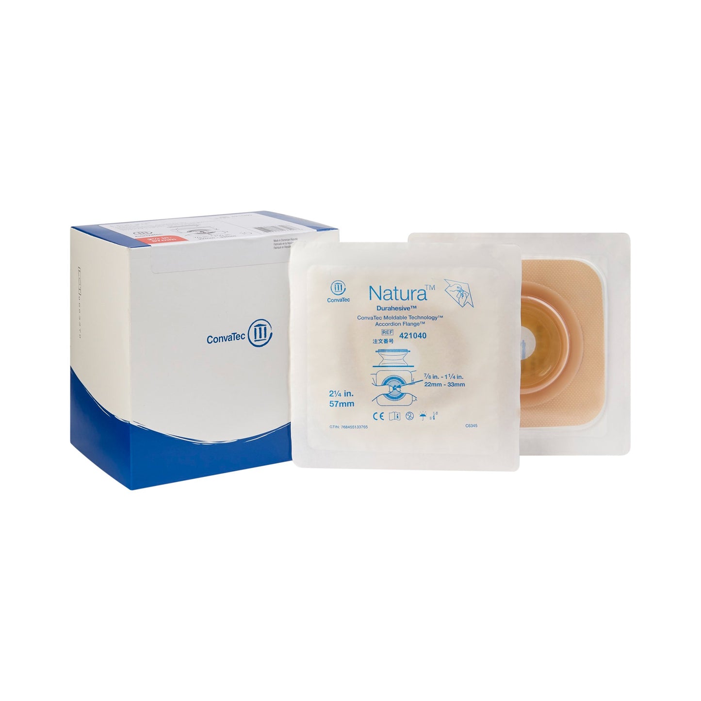 Natura™ Durahesive Skin Barrier, Cut-To-Fit 13 – 48 mm, 70 mm Accordion Flange