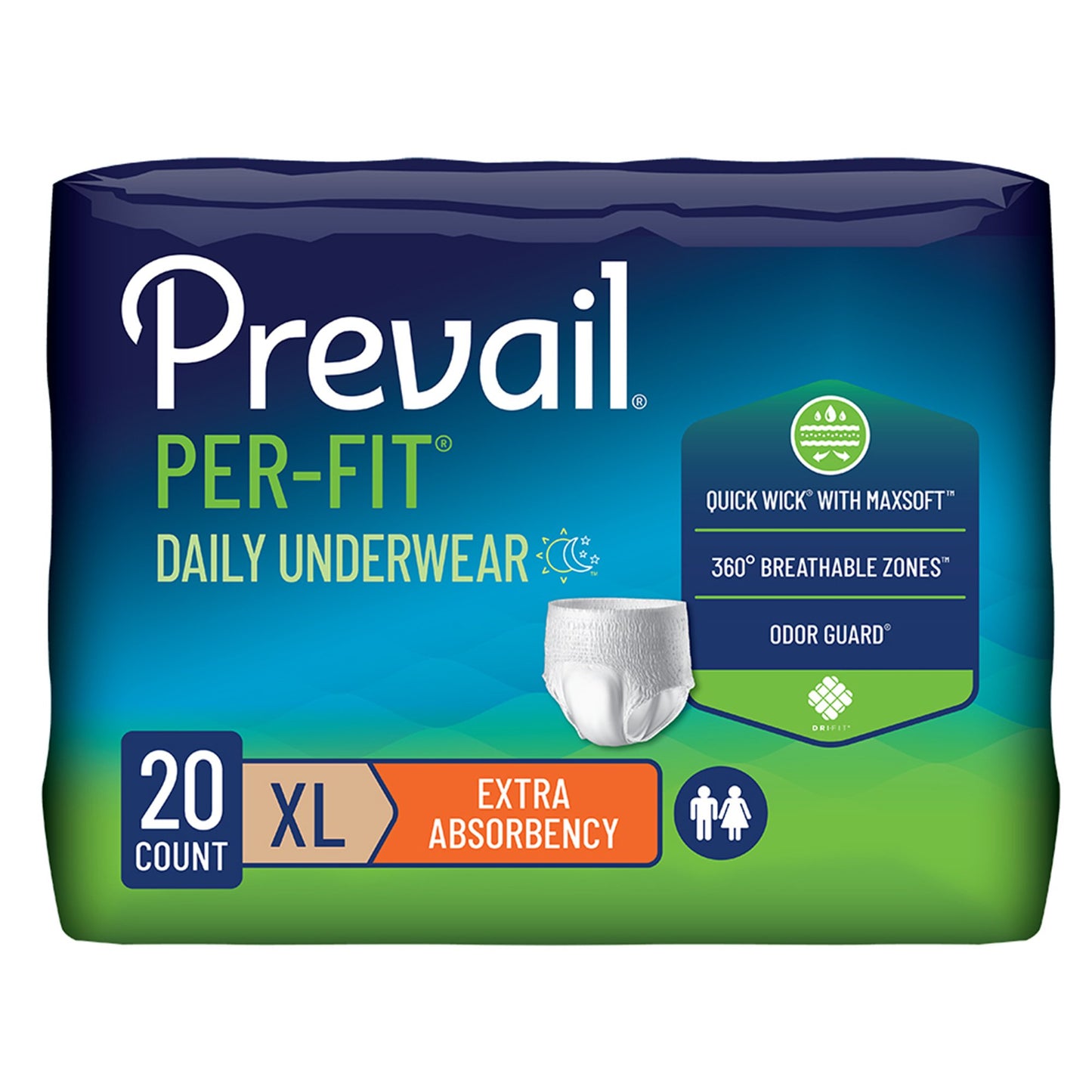 Prevail Per-Fit Daily Underwear, X-Large