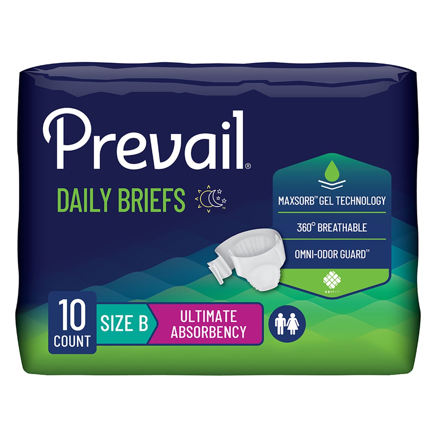 Prevail Bariatric Ultimate Absorbency Incontinence Brief, Size B