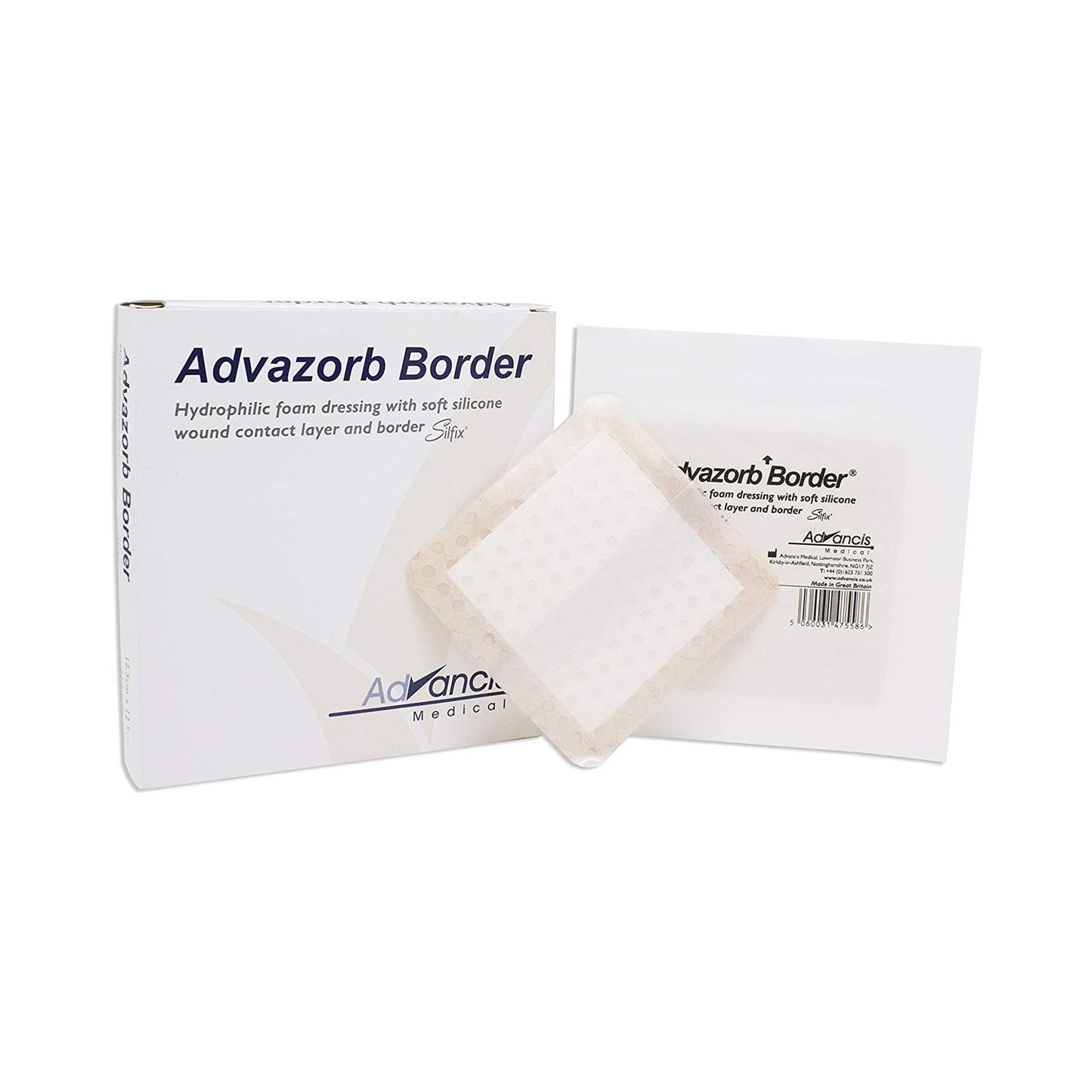 Advazorb Border Silicone Face and Border, 6 x 6 Inch