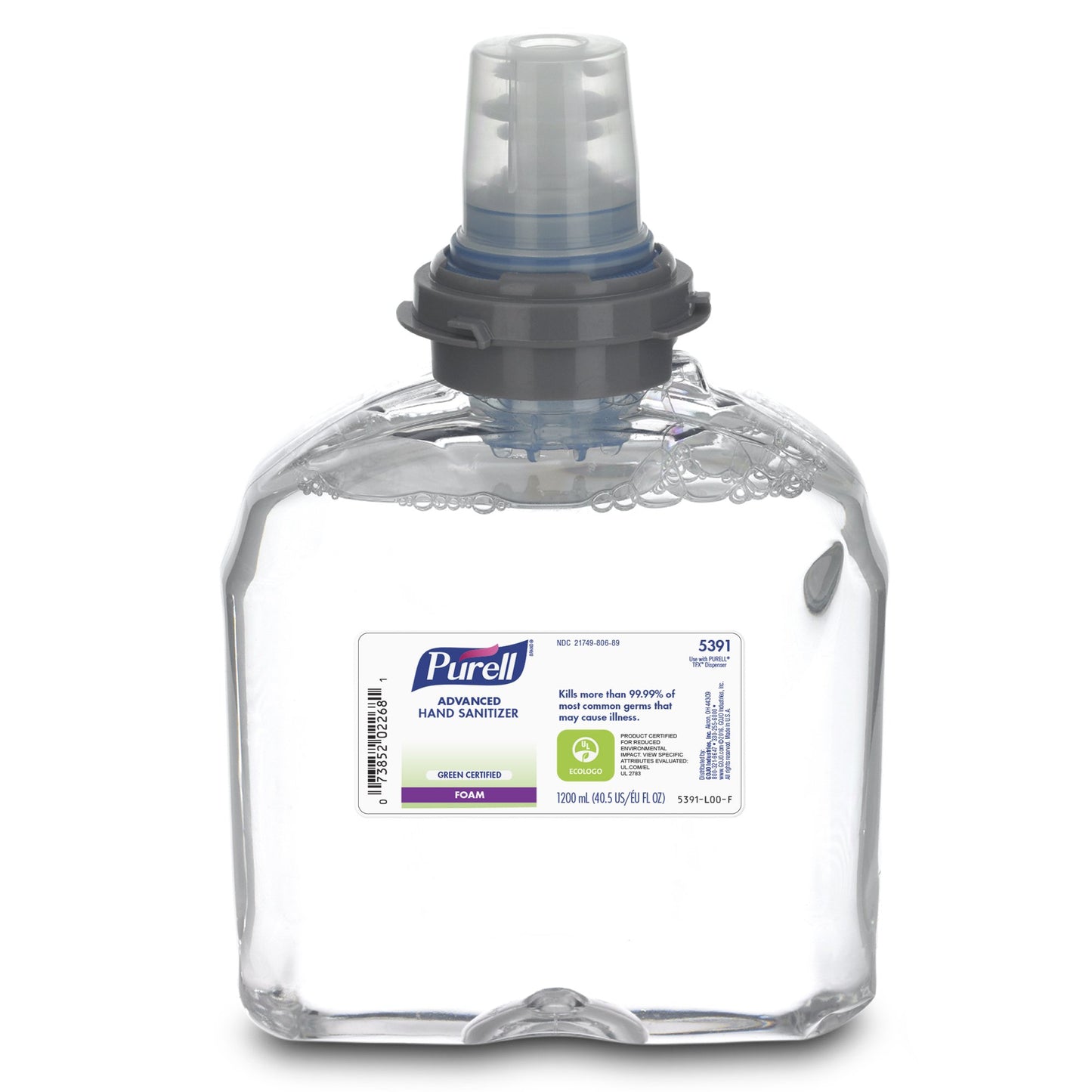 Purell Advanced Ethyl Alcohol Hand Sanitizer, 1,200 mL Dispenser Refill Bottle
