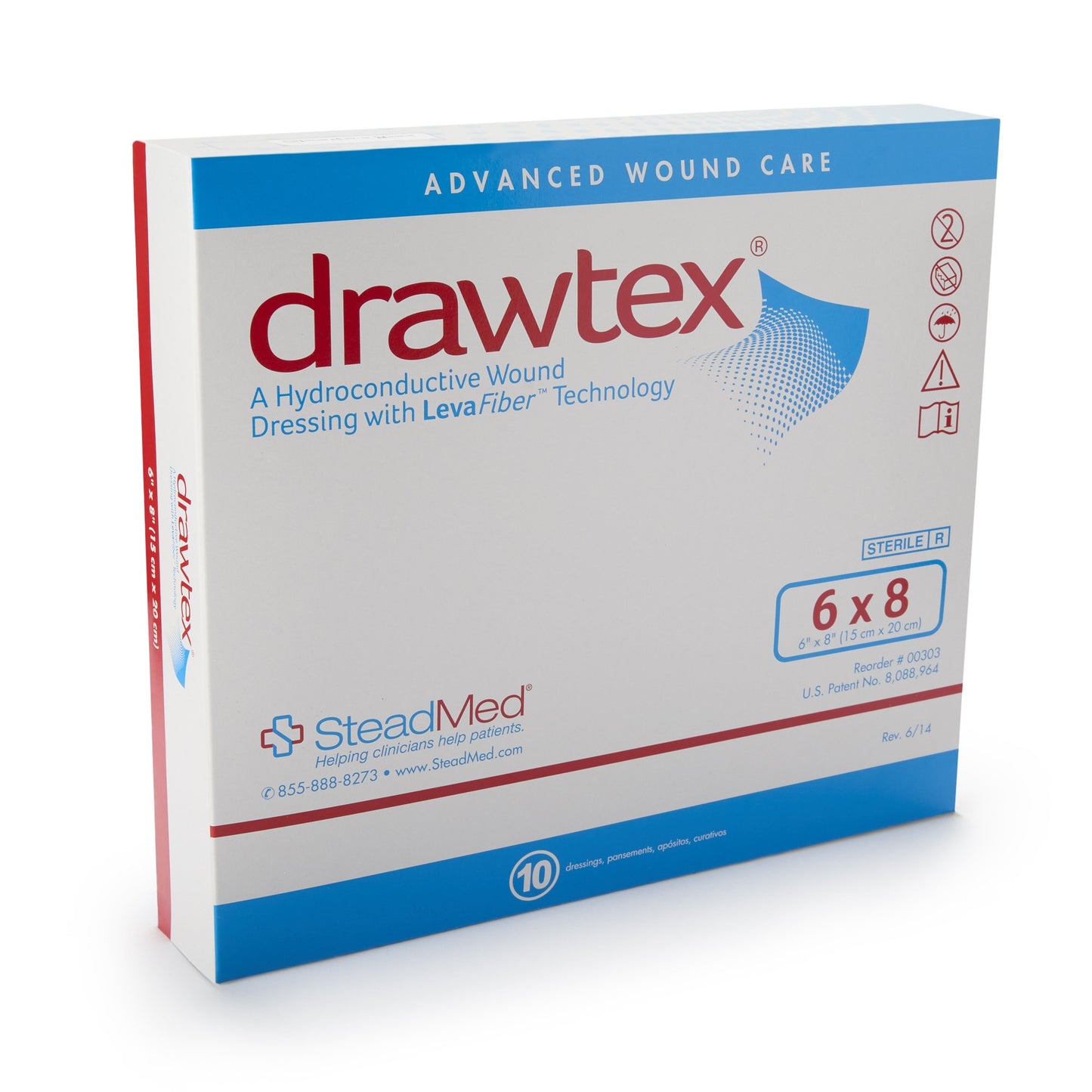 Drawtex nonadherent Dressing, 6 x 8 Inch