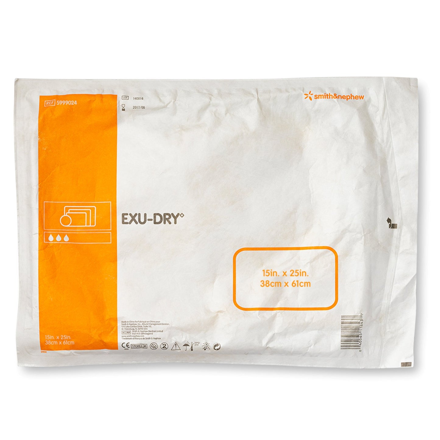 Smith & Nephew Exu-Dry Anti-Shear Super Absorbent Dressing, 15 x 24 Inch