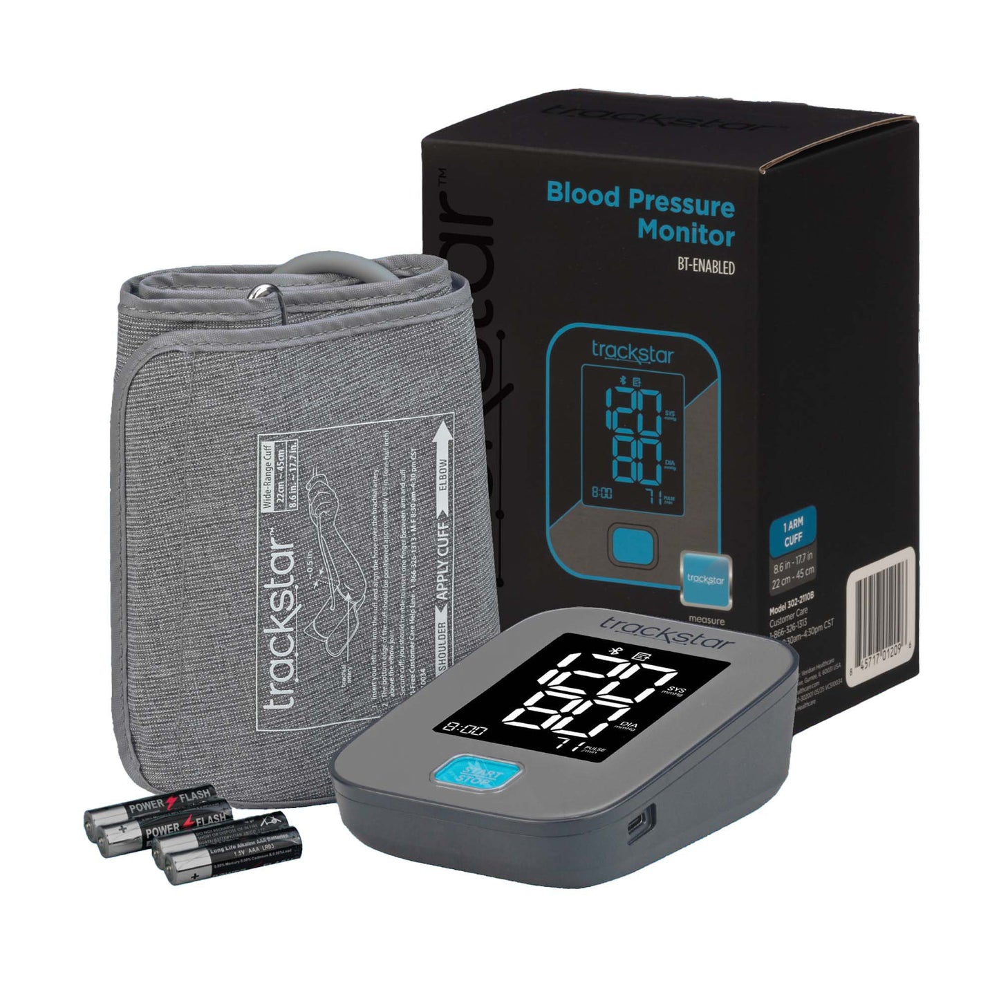 Digital Blood Pressure Monitor RPM Pro™ Adult Cuff Cloth Fabric Cuff 8.6 to 17.7 inch Circumference Mobile