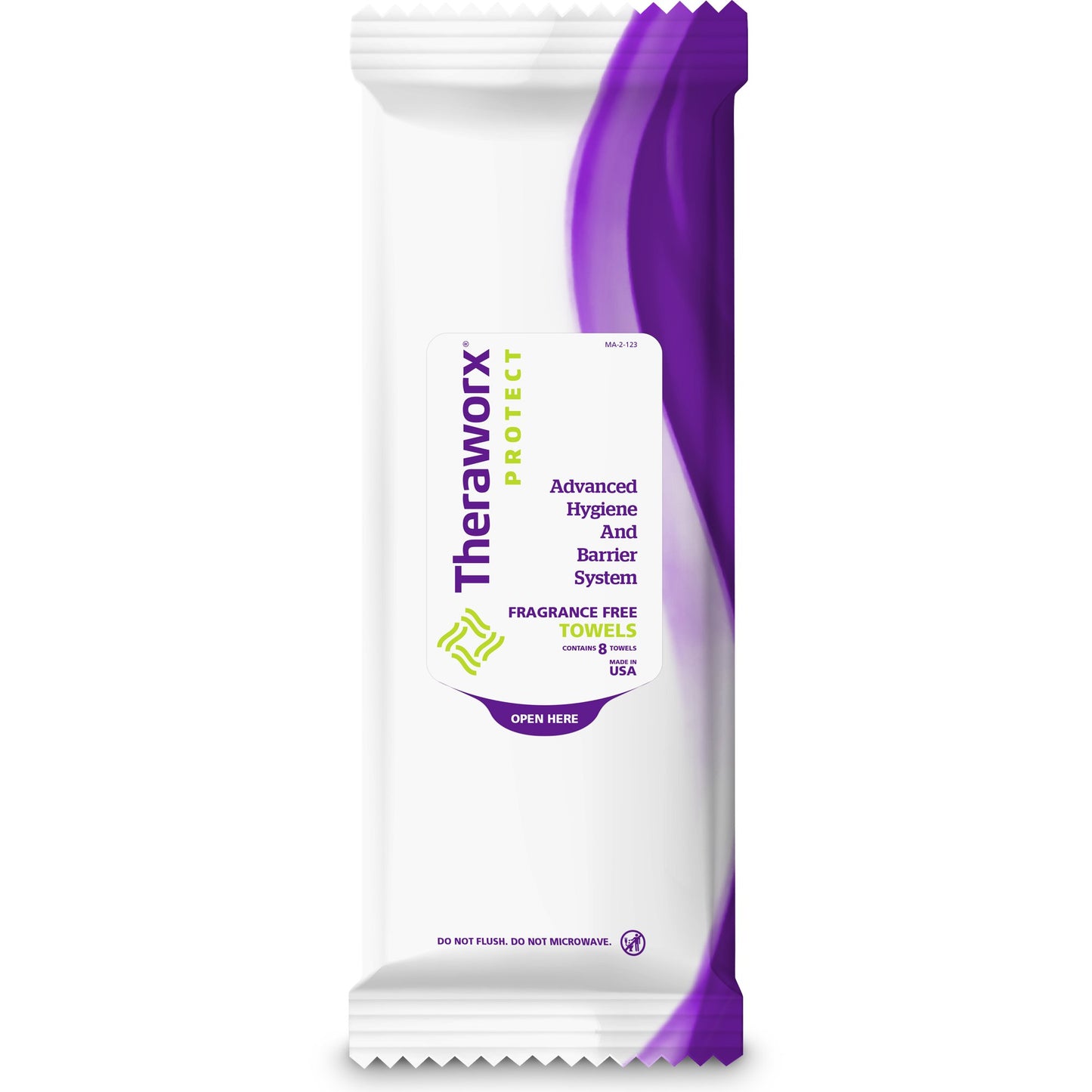 Theraworx Unscented Bath Wipe, 8 Count