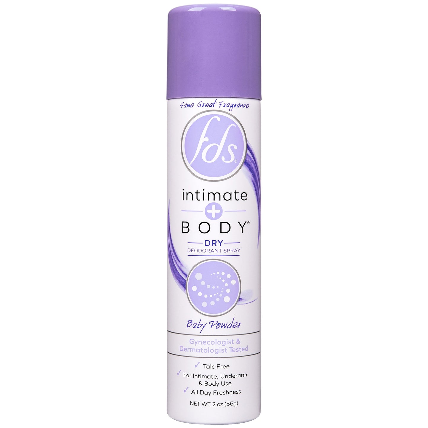 Deodorant FDS Intimate+Body Aerosol Spray 2 oz. Baby Fresh Scent