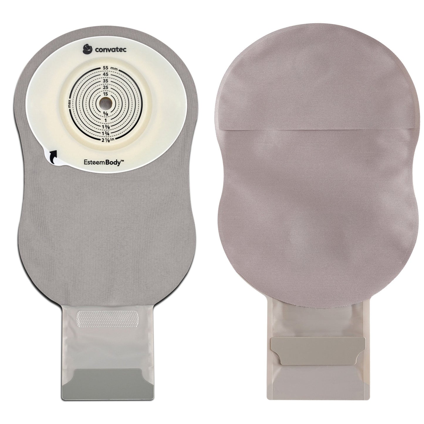 Ostomy Pouch Esteem Body™ One-Piece System 11 Inch Length Convex, Trim To Fit 10 to 35 mm Stoma Drainable