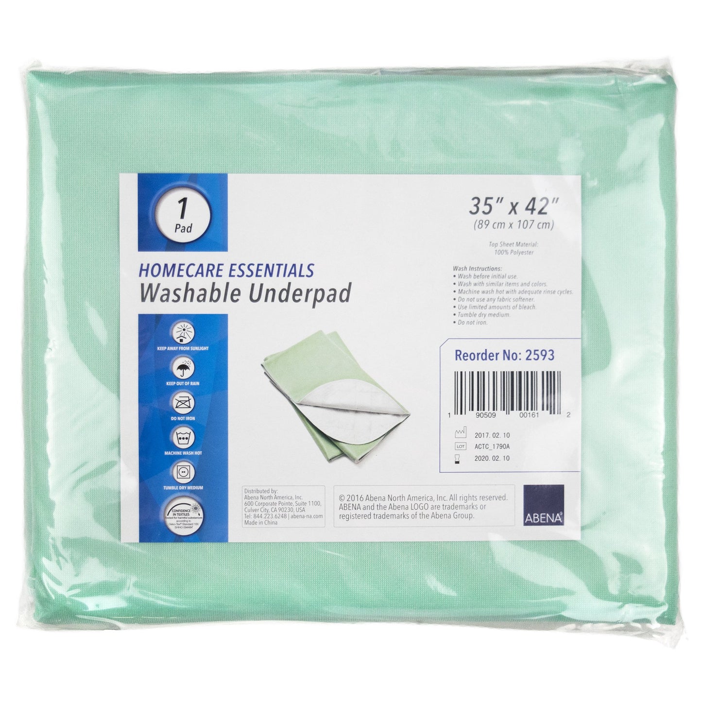 Abena Homecare Essentials Washable Underpad, 35 x 42 Inch