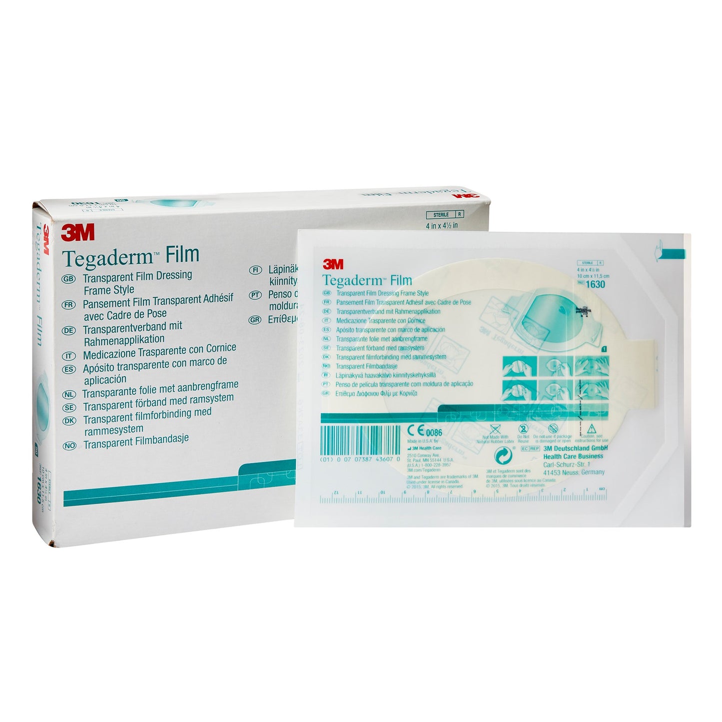 Transparent Film Dressing 3M™ Tegaderm™ 4 X 4-1/2 Inch Frame Style Delivery Oval Sterile