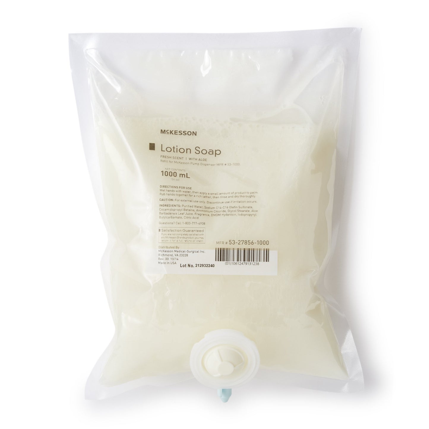 McKesson Lotion Soap, 1,000 mL Refill Bag, Fresh Scent