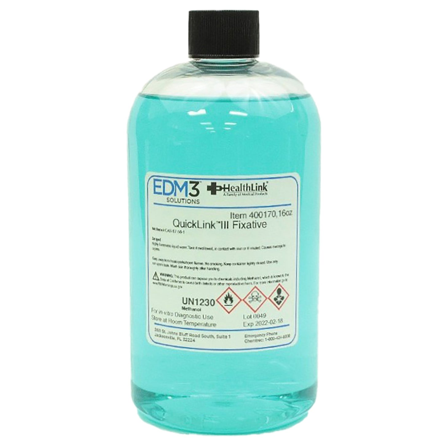 Hematology Reagent Quicklink III™ Methanol / Fast Green FCF Tissue Processing / Staining 99 to 100% 16 oz.