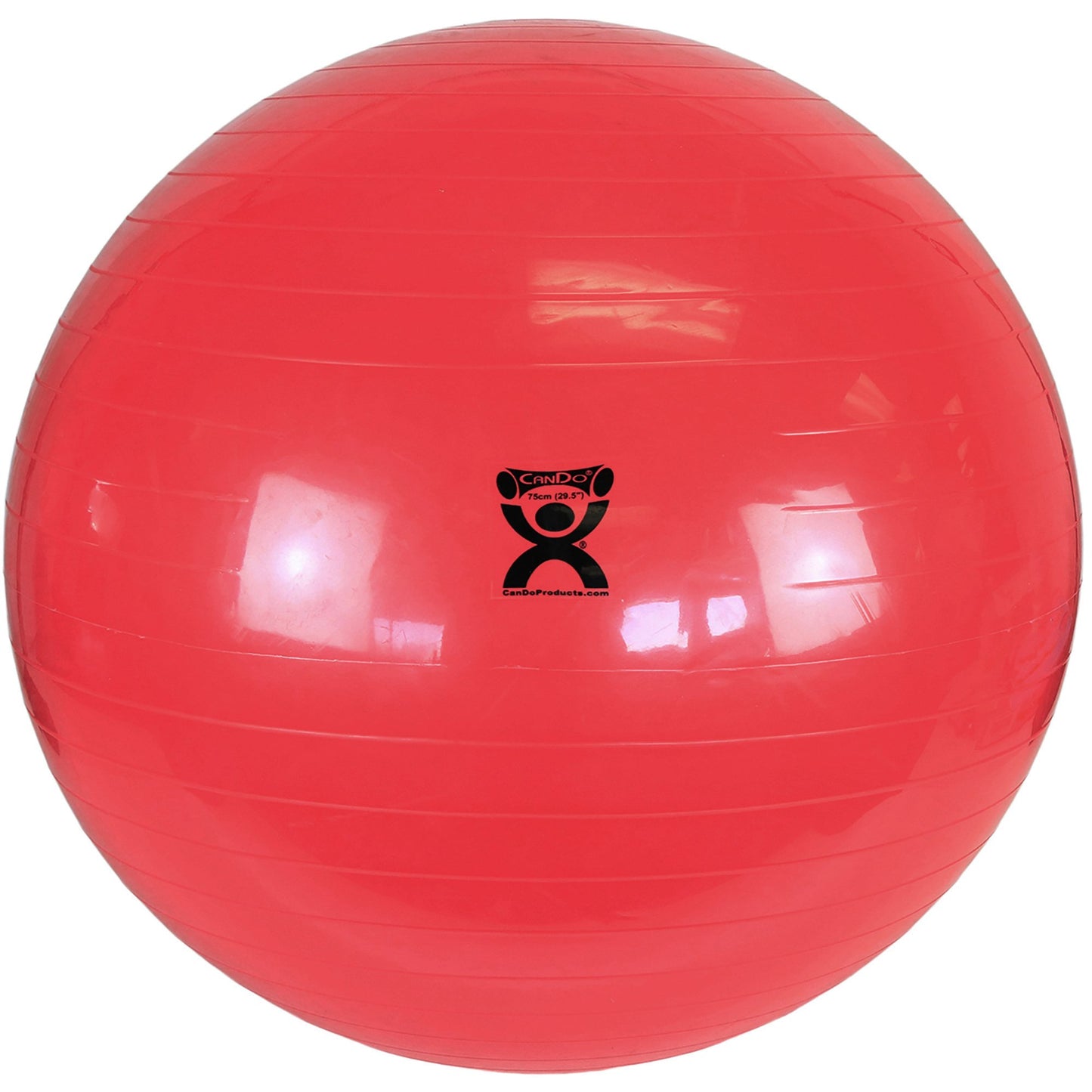 CanDo Inflatable Exercise Ball, Red, 30 Inches