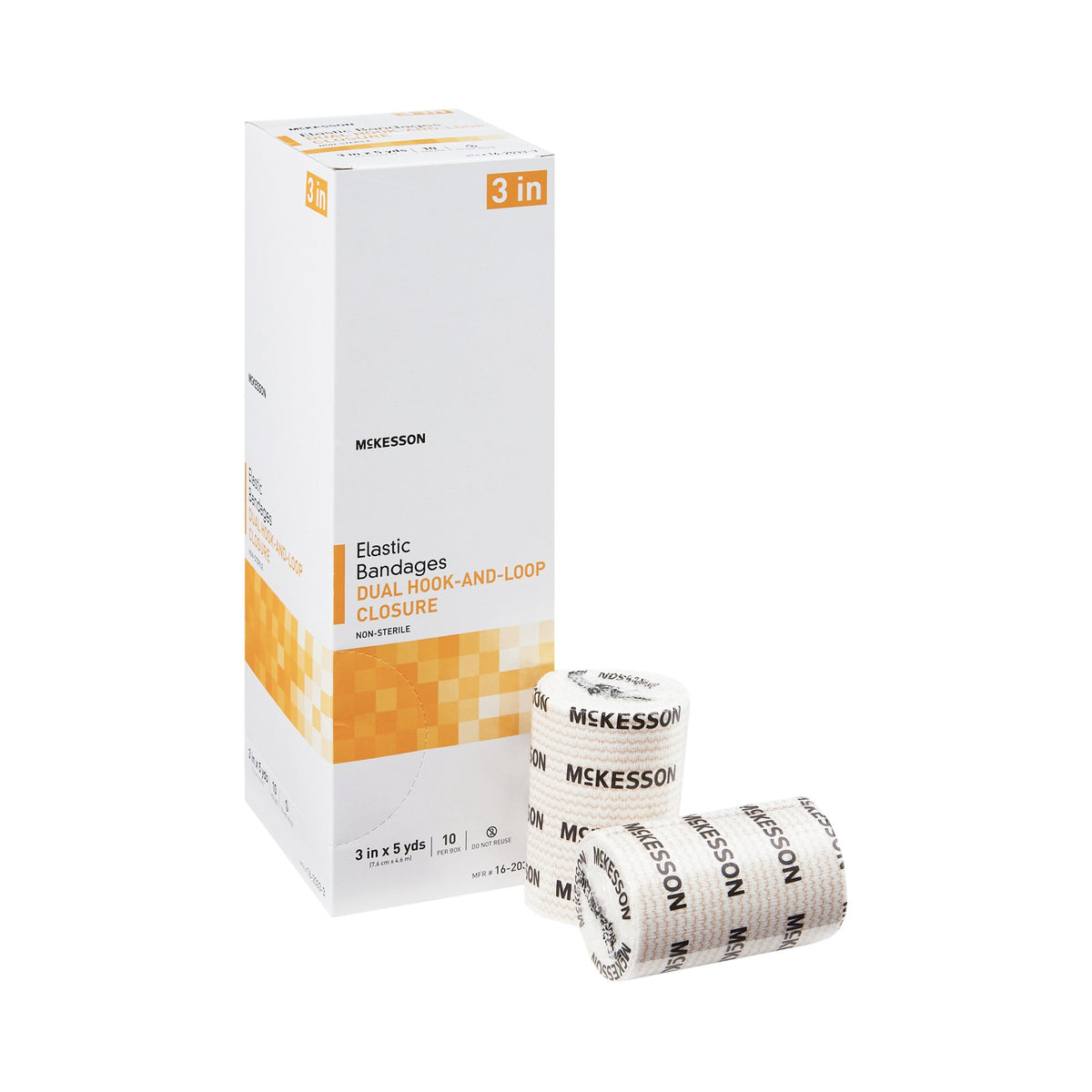 McKesson Double hook-and-loop closure Elastic Bandage, 3 Inch x 5 Yard ...