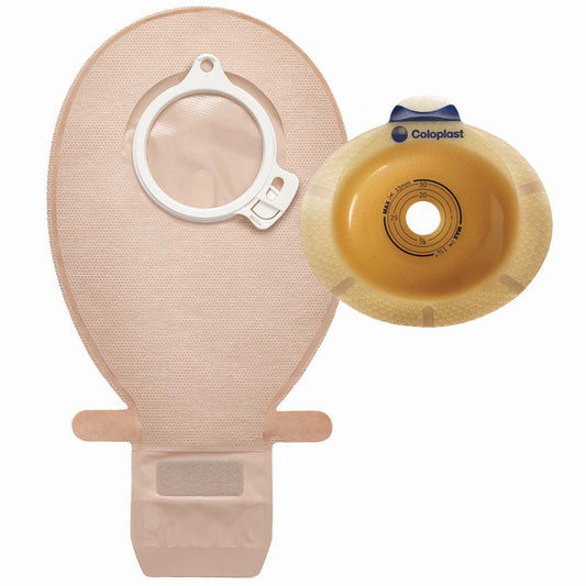 Urostomy Pouch Assura Two-Piece System 10-1/4 Inch Length Convex Light, Trim to Fit 5/8 to 1-11/16 Inch Stoma Drainable
