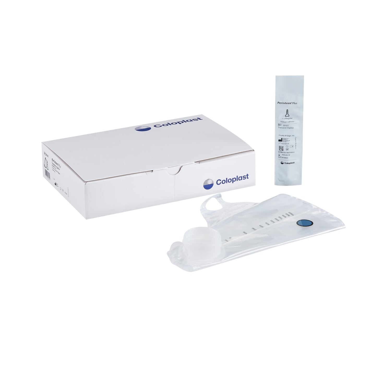 Balloon Catheter Accessory Unit Peristeen Plus 15 Regular Catheters, 1 Water Bag For Peristeen Plus TAI System with Regular Balloon Catheter