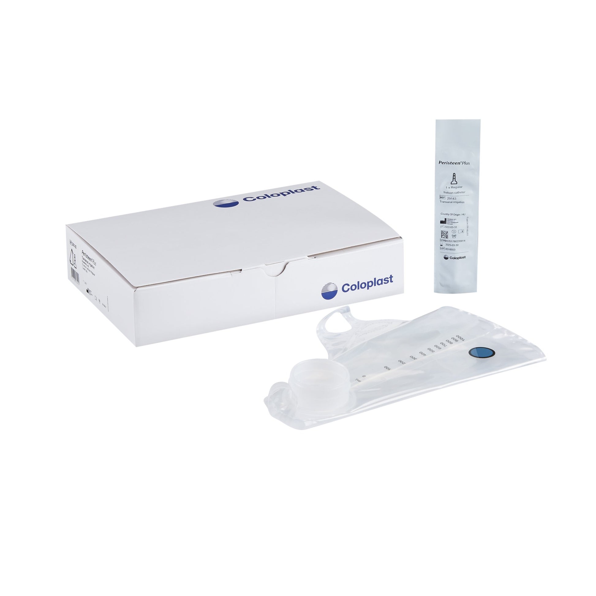 Balloon Catheter Accessory Unit Peristeen Plus 15 Regular Catheters, 1 Water Bag For Peristeen Plus TAI System with Regular Balloon Catheter