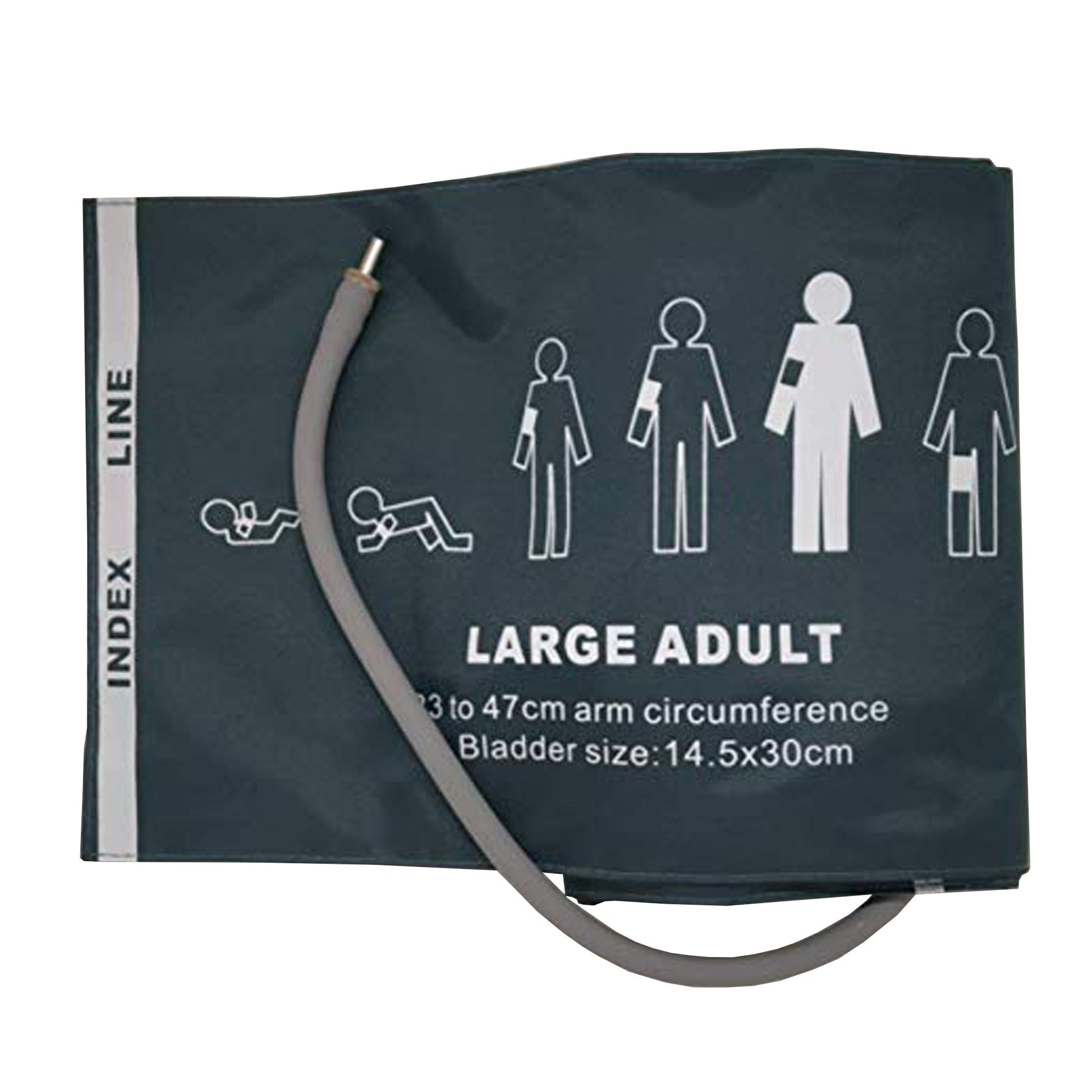 Reusable Blood Pressure Cuff 33 to 47 cm Arm Nylon Cuff Large Adult Cuff