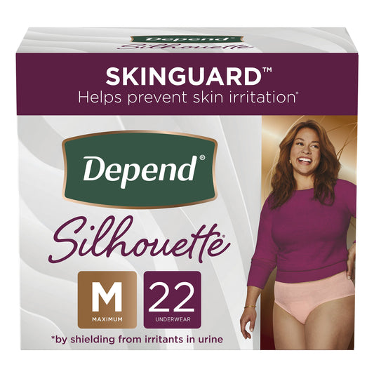 Depend Silhouette Classic Women's Underwear, Medium, Pink