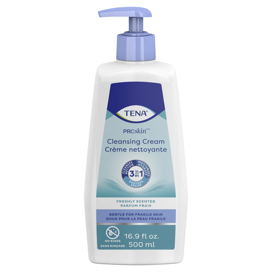 Tena Body Wash Cleansing Cream, Alcohol-Free, Three-in-One formula