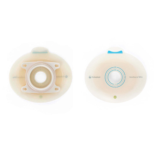 SenSura Mio Click Ostomy Barrier, 20 mm Stoma Opening, Green Color Match