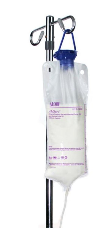 Alcor AMSure Enteral Feeding Pump Bag Set, 500 mL