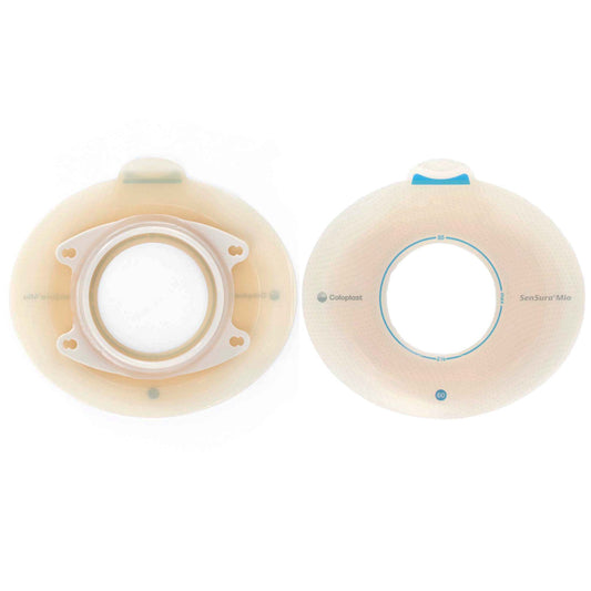SenSura Mio Click Ostomy Barrier, 50 mm Stoma Opening, Blue Color Match