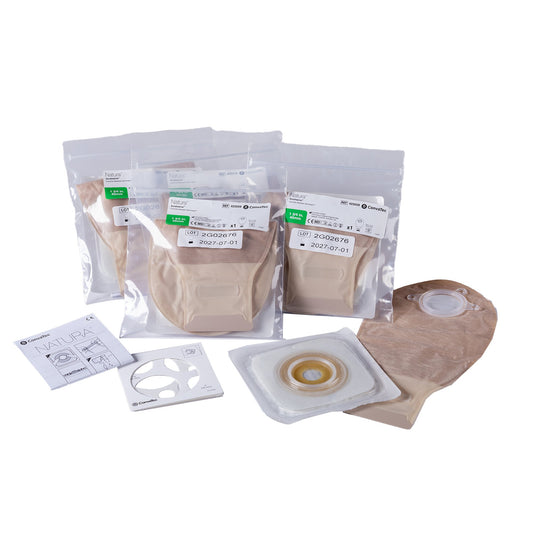 Ostomy Pouch Natura One-Piece System Mold to Fit 1-3/4 Inch Stoma Drainable