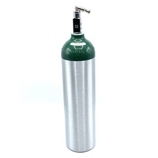 ProRack Gas Aluminum Oxygen Cylinder with Toggle Valve, Size D