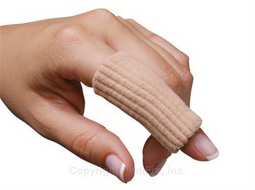 Finger Sleeve Visco-Gel Fully-Coated Ribbed Wide Pull-On
