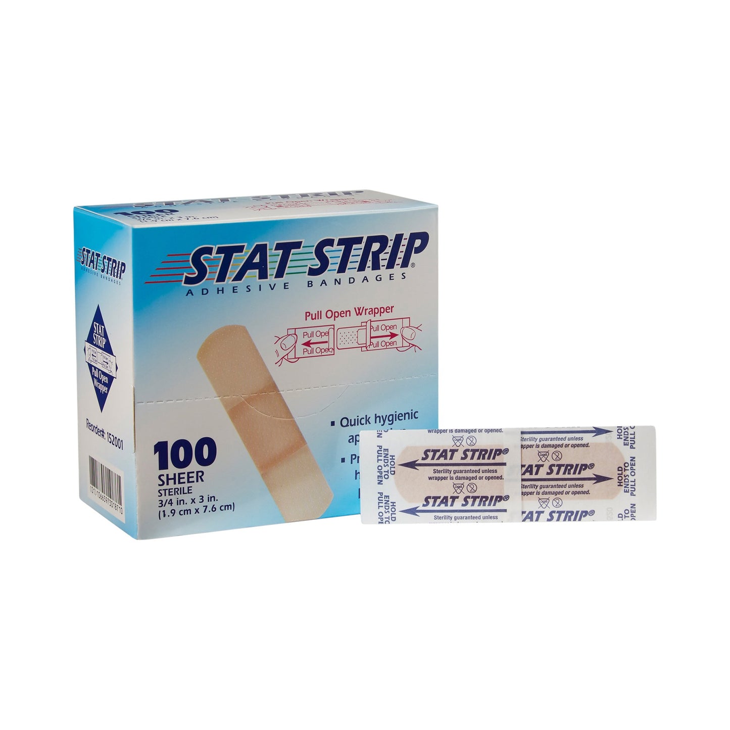 American White Cross Stat Strip Tan Adhesive Strip, x 3 Inch