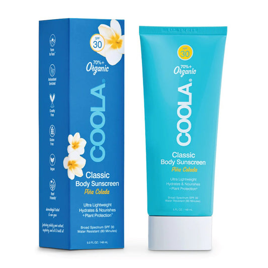 Coola Classic Body Sunscreen Lotion SPF 30 Pina Colada Scent, 5-ounce Tube